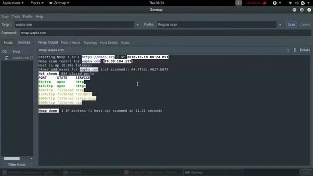 Zenmap Kali Linux tutorial.. смотреть онлайн