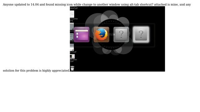 Ubuntu: Missing icon on alt-tab list Ubuntu 14.04 смотреть онлайн