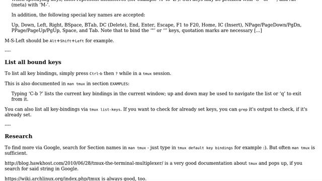 Unix & Linux: What are valid keys for tmux? (2 Solutions!!) смотреть онлайн