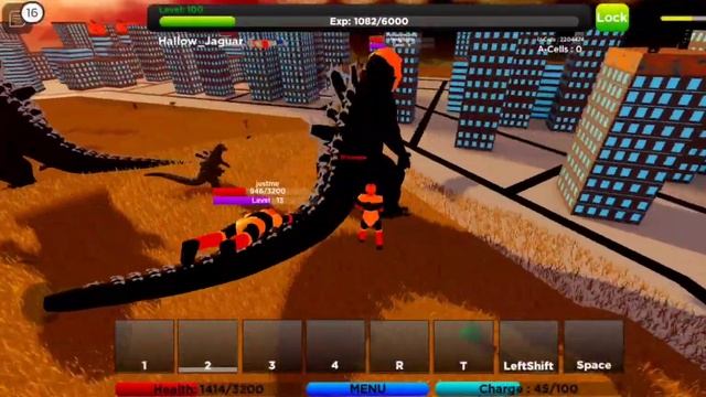 Getting the NEW Halloween Jet Jaguar Level 100! (ROBLOX KAIJU ALPHA) смотреть онлайн