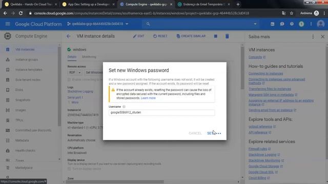 COMO USAR UMA VPS GRÁTIS COM WINDOWS 10 - Google Cloud (50 minutos) смотреть онлайн