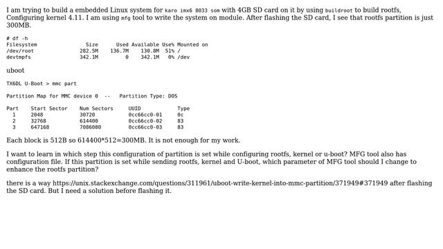 Unix & Linux: Partition for embedded linux before flashing the SD card смотреть онлайн