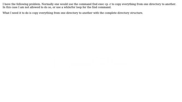 Using find command with recursive copy without -r or a while/for loop смотреть онлайн
