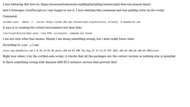 Unix & Linux: Adding SSL to my Amazon AMI EC2 instance смотреть онлайн