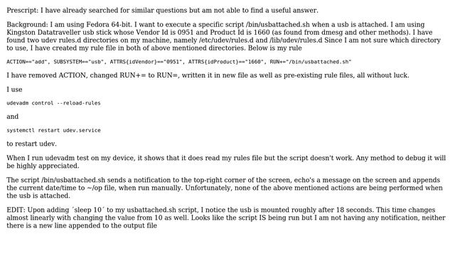 Cannot run script using udev rules (2 Solutions!!) смотреть онлайн
