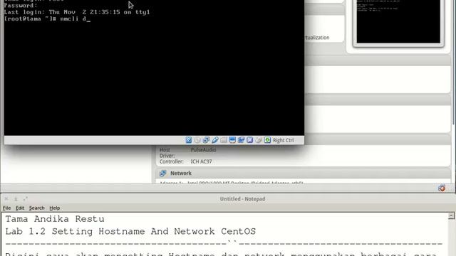 lab 1 2 Setting Hostname and Network CentOS7 смотреть онлайн