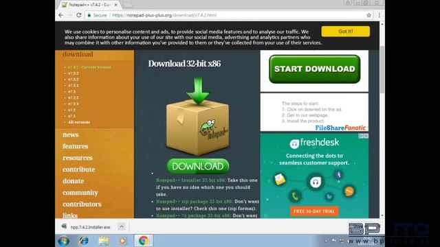 Installing Notepad++ on Windows 7 смотреть онлайн
