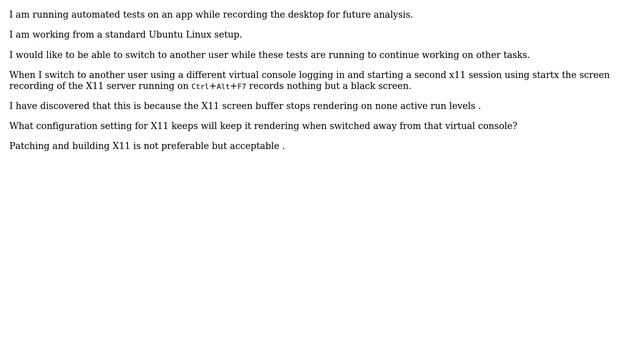 Unix & Linux: X11 stops rendering during automated testing while switched to different run level смотреть онлайн