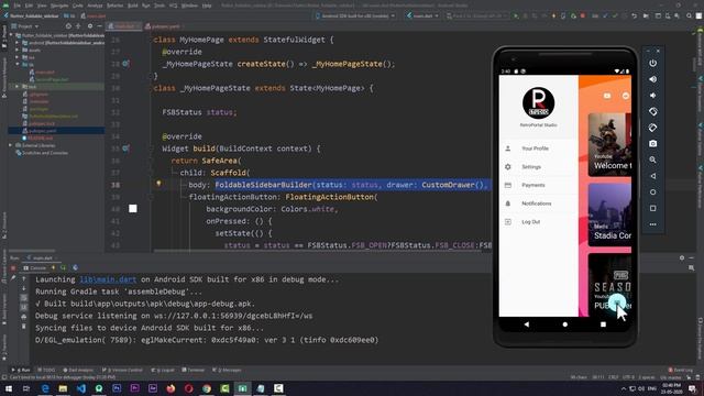 Flutter Foldable Navigation Sidebar | Flutter UI Design Tutorial смотреть онлайн