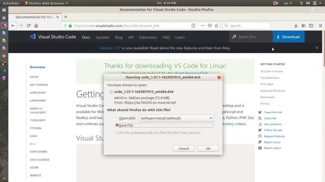 Installing VS Code on Linux | IDE for developers | How to install ? | смотреть онлайн