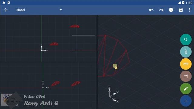 Menggambar Cad dengan Android GnaCad Bunga 3D смотреть онлайн