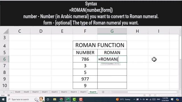 Roman Function in Excel смотреть онлайн