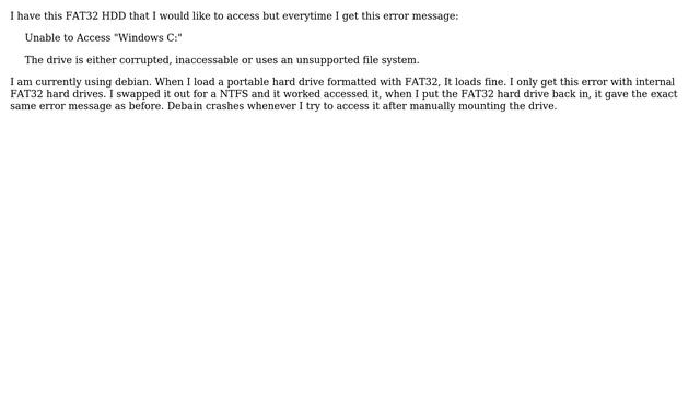 How to access FAT32 HDD in Linux? смотреть онлайн