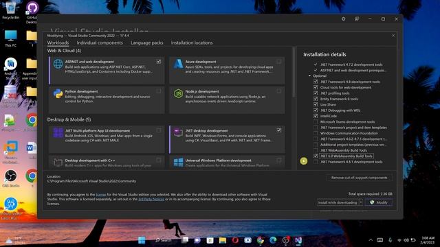 DOWNLOAD AND INSTALL VISUAL STUDIO 2022 & DOTNET 6 SDK FOR WINDOWS 11 | 2023