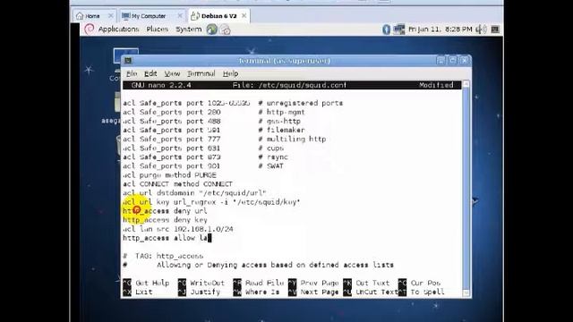 TUTORIAL KONFIGURASI PROXY SERVER DEBIAN 6 смотреть онлайн