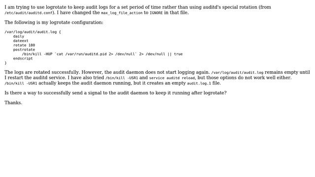 auditd process stops logging after logrotate script runs (2 Solutions!!) смотреть онлайн