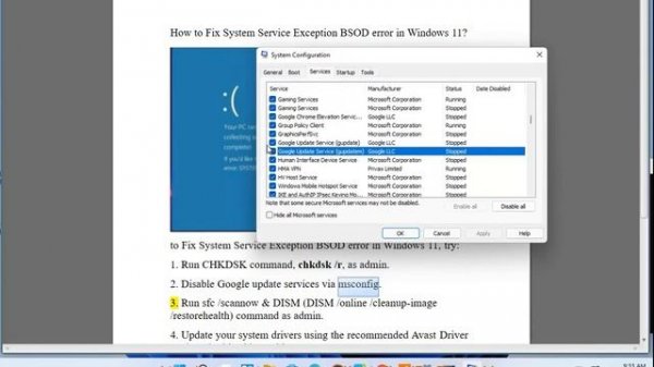 Fix System Service Exception Ntfs.sys BSOD error in Windows 11