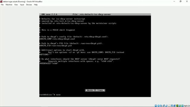 Konfigurasi DHCP server pada linux Debian. смотреть онлайн