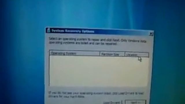 Microsoft Windows Vista Repair feature boot from disk смотреть онлайн