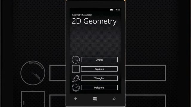 Geometry Calculator for Windows Phone 8 смотреть онлайн