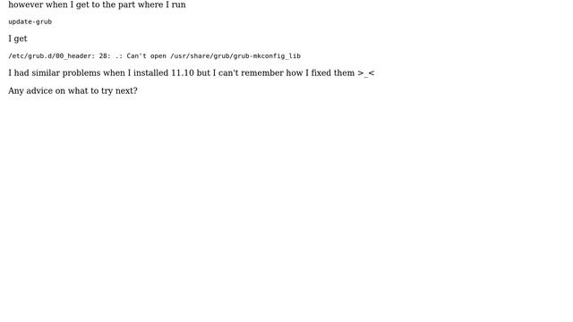 Ubuntu: Ubuntu 12.04 upgrade: Grub update-grub fails after update (2 Solutions!!) смотреть онлайн