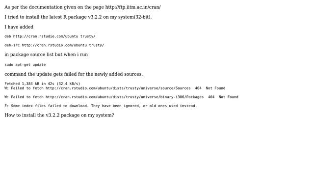 How to install R package in ubuntu 14.04.03? смотреть онлайн
