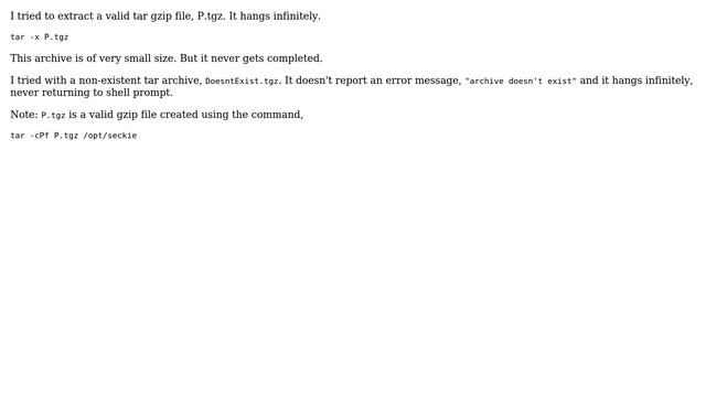 Unix & Linux: tar extract hangs on non-existent file (2 Solutions!!) смотреть онлайн