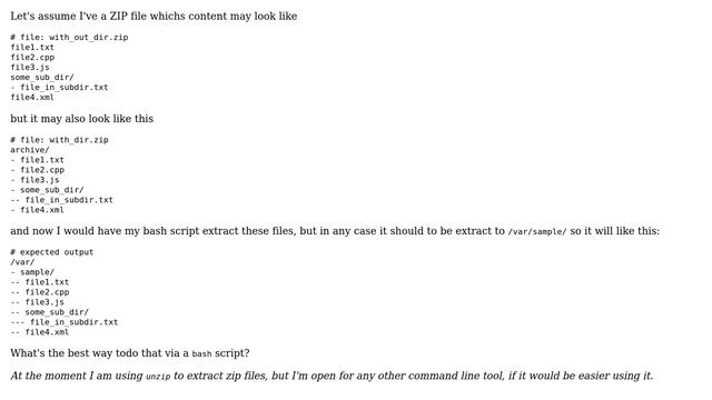 Unix & Linux: Unzip into directory, independent if directory is contained in ZIP (2 Solutions!!) смотреть онлайн