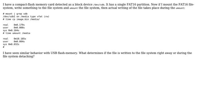 Unix & Linux: In which situation is a file written to the block-device during the umount? смотреть онлайн