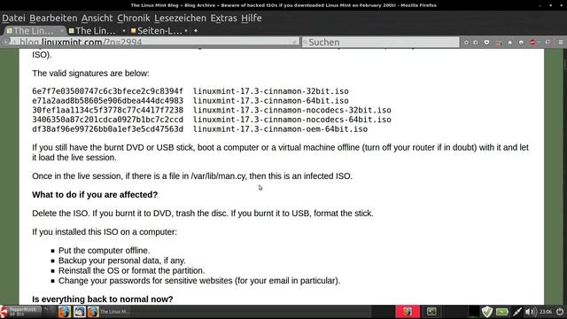 LinuxMint gehackt, Backdoor in der ISO vom 20.Februar 2016 смотреть онлайн