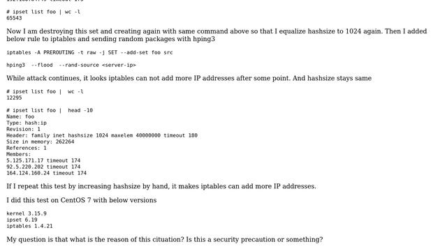 ipset behave differently when adding IP address from iptables and ipset command смотреть онлайн