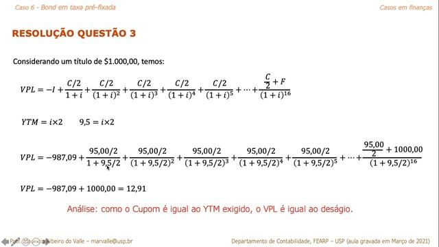 Casos em Finanças Caso 6 Bond em taxa pré fixada Parte 4 de 8 смотреть онлайн