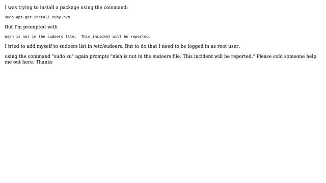 How to add yourself to sudoers list? смотреть онлайн