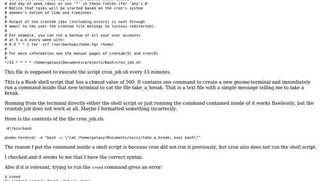 Unix & Linux: Crontab job does not work смотреть онлайн