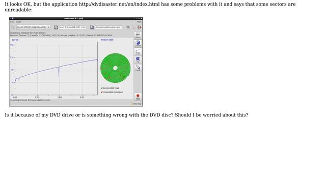 Unix & Linux: Is it bad when dvdisaster says that some sectors of a dvd disc are unreadable? смотреть онлайн
