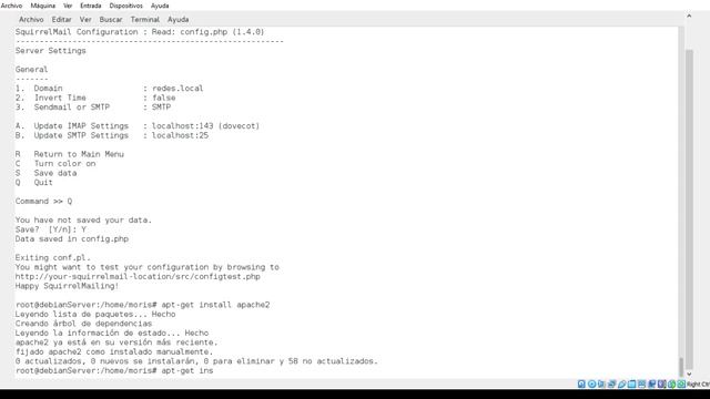 instalación de servidor de correos en debian 8.5.0 смотреть онлайн