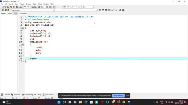 C++ program to find GCD of two numbers #c++#Diversion Mentor for code смотреть онлайн