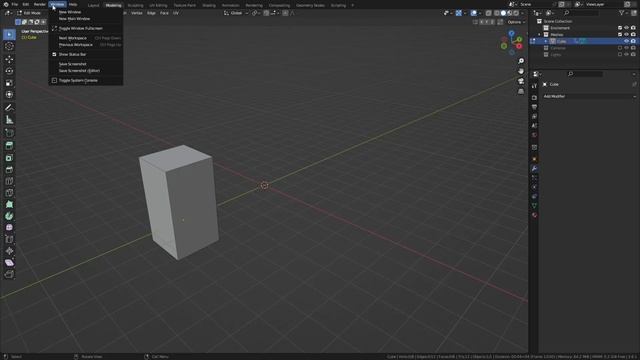 Blender For New Comers- Blender Window Menu: Toggle Full Screen смотреть онлайн