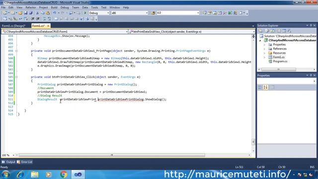 C# And Ms Access Database Tutorial #18 - How To Print Datagridview смотреть онлайн