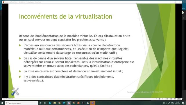 Cours - Soutien technologique - Virtualisation смотреть онлайн