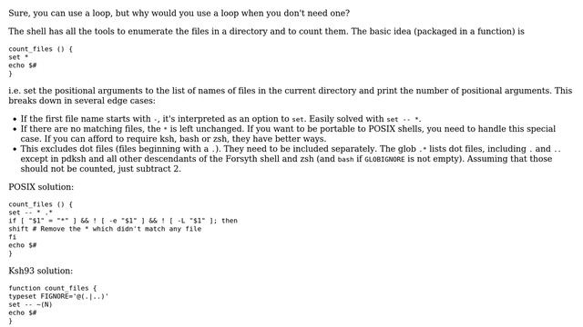 Unix & Linux: Use looping to find the number of files in your current directory (3 Solutions!!) смотреть онлайн