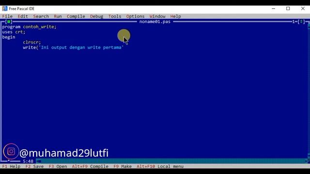 PROGRAM #5 MENGOPERASIKAN "GRAPH" PADA PROGRAM FREE PASCAL смотреть онлайн