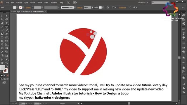 Letter Logo Design With Circle Shape Tutorial / Adobe illustrator CC / How to Design Logo смотреть онлайн