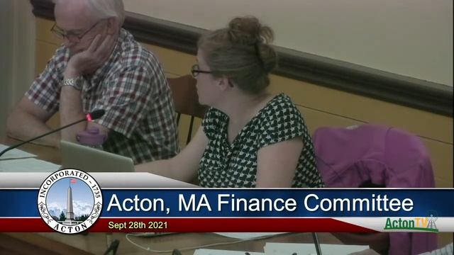 Acton, MA Finance Committee Meeting 9/28/2021 смотреть онлайн