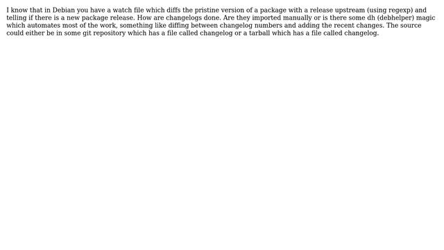 Unix & Linux: How are upstream changelogs pulled and shared in Debian? смотреть онлайн