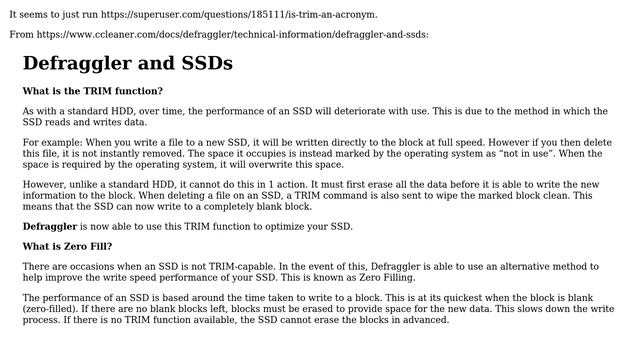 What does Piriform Defraggler's "Optimize" option for SSD do? (2 Solutions!!) смотреть онлайн