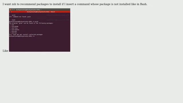 Ubuntu: How to make oh-my-zsh recommend uninstalled packages like bash? смотреть онлайн
