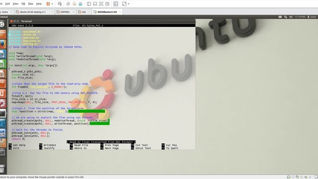 Demo for Operating System Design Independent Study exploiting COW vulnerability in Linux kernel. смотреть онлайн