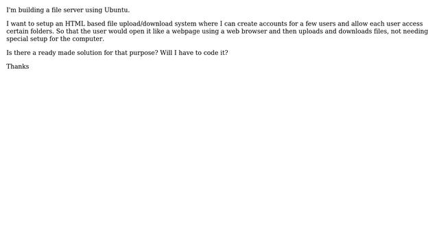 Linux HTML File Server