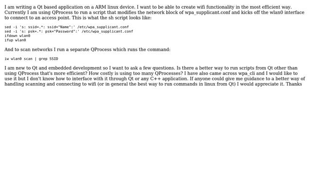 Unix & Linux: Scanning and connecting to wifi using Qt and wpa_supplicant.conf смотреть онлайн